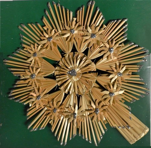 Christbaumspitze aus stroh - aus,