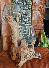 Wurzelholz Blumenvase Liqva Vase Dekoration Garten-Haus-Wohnung Deko Glasvase004