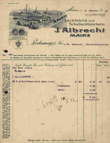 Albrecht lackfabrik 1911 - albrecht,
