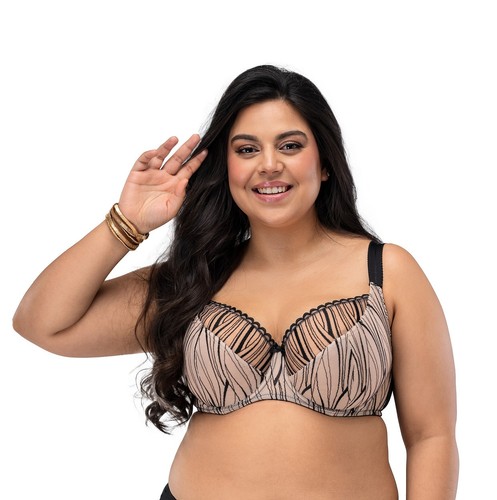 Bügel beige schwarz große - bh,
