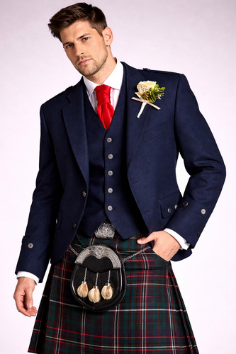 Scottish highland navy wool - highland,