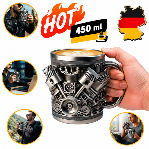 Edelstahl kaffeebecher 450ml - edelstahl,