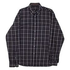 PAUL & SHARK Herren Hemd Blau Kariert Langarm L