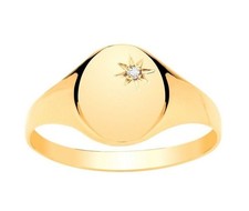 Damen diamant siegelring - diamant,