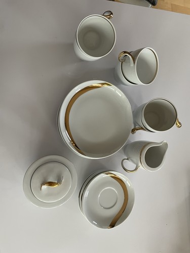 Geschirr set mit goldrand - geschirr,