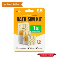 Affordable 1GB 4G LTE SIM Card