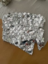 Cider Top Pailletten Glitzer Silber Neu Gr XS