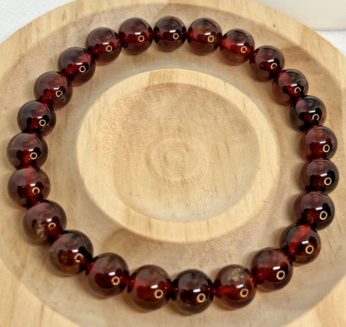 Granat armband stretcharmband - granat,