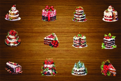 12x bunt gemischt - , weihnachten