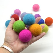 100% Wollfilzkugeln - 4 cm - 5