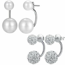 Doppel ohrringe schmuckset 925 - ohrringe,