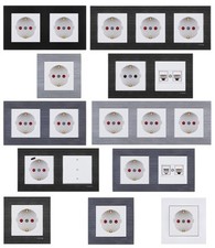 Steckdose  1/2/3 Fach Kombinierte Schuko-Steckdose Wandsteckdosen Schwarz Weiß S