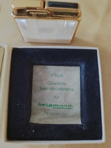 Feuerzeug bergmann vergoldet - feuerzeug,