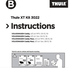 Montage-Kit 3022 Fixpoint XT für Thule Dachträgersystem, 1 Satz
