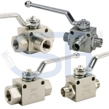 2/2  3/2 Wege Kugelhahn Hydraulik Hochdruck Absperrhahn 3-Wegehahn Metrisch Zoll