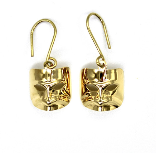 Ohrhänger 750 gelbgold maske - ohrhänger,