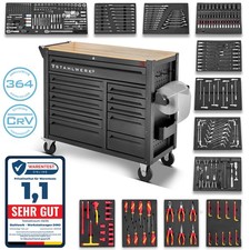 STAHLWERK Werkstattwagen DINO Werkzeugwagen XXL Montagewagen 364 Werkzeuge CrV