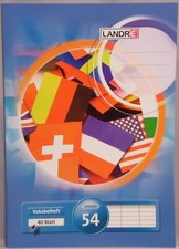 Landré Vokabelheft Heft 40 Blatt Lineatur 54, 3 Spalten, A4, 80 g/qm NEU