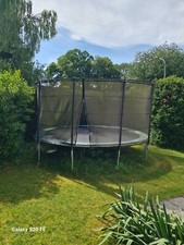 Riesen Trampolin Ampel 24,  430 cm,  grün, gebraucht ,