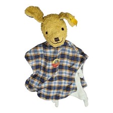 Steiff Kuscheltuch Schmusetuch Hase Bär Hund Kariert Mit Knopf Im Ohr 230837