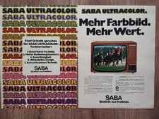 ORIGINAL REKLAME WERBUNG 1975  SABA Fernseher Qualität aus Tradition