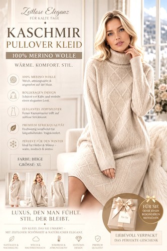 Elegantes strickkleid aus - strickkleid,