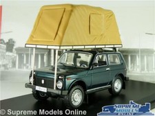 LADA NIVA MODELL AUTO DACHZELT GRÜN MASSSTAB 1:43 IXO CAMPER CAMPERVAN 1981 IST K8