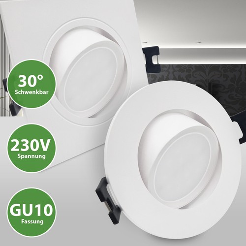 Led einbaustrahler 230v gu10 - einbaustrahler,
