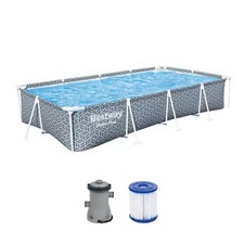 Bestway Steel Pro Frame Pool Set mit Filterpumpe 366 x 201 x 66 cm