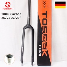 26/27,5/29" Carbon MTB Fahrrad Starrgabel Kohlefaser Scheibenbremse 9cm QR Gabel
