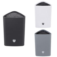 GRÄWE Messerblock ohne Messer, unbestückt, leer, universal, klein, schwarz/weiß