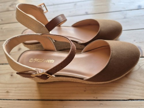 Braune sandalen wedges - braune,