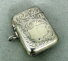 V0158 Streichholzetui mit Reibfläche, Sterlingsilber, Birmingham 1909