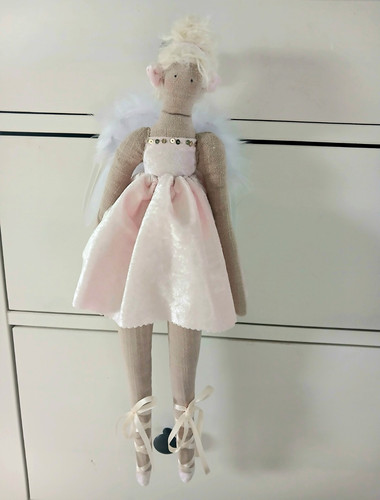 Stoffpuppe engel ballerina - stoffpuppe,