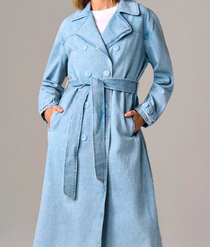 Jeansmantel trenchcoat l - 40,