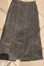 Eddie Bauer Rock Damen langer Rock Gr. 38 Baumwolle Kaki Damenrock