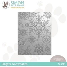 Neu! Simon Says Stempel filigran Schneeflocken Prägefolder Weihnachten