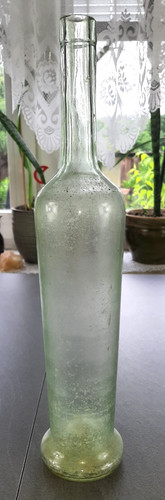 Antike glasflasche hoch - cm,