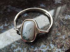 Edles Perli Armband 925 Silber mit Moosachat für schlanke Handgelenke