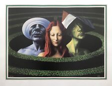 Rudolf Hausner Farbserigraphie "Im Labyrinth" nummeriert monogrammiert