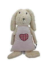 Süße ROSA Spieluhr "Schlaf Kindlein Schlaf" Hase, Baumwolle & Polyester & Holz