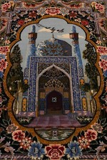 Fine isfahani silk - silk, signed