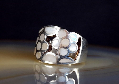Ring silber 925 perlmutt - ring,