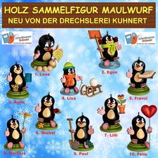 MAULWURF - HOLZ SAMMELFIGUR NEUHEIT 2025 - DRECHSLEREI KUHNERT ERZGEBIRGE FIGUR