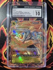One Piece Karte Sanji OP04-104 SR Kingdoms of Intrigue Alt Art CGC 10 GEM MT