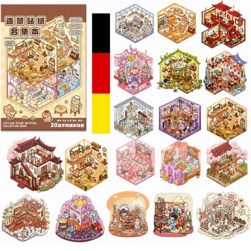 Sets house stickers - 20, 3d