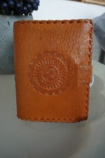 Vintage Leder Portmonee Geldbörse Braun 10 Cm