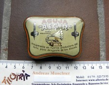 NADELDOSE f Grammophon-Schellack-needle tin-Trichtergrammophon AGUJA Aegir beige