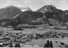 Hindelang AK Sesselbahn Caffe Panorama Ortsansicht Allgäu Oberstdorf um 1960