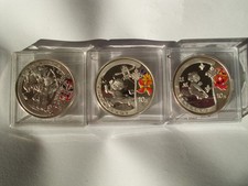 3 Münzen China 10 Yuan 2008 Olympiade Peking,je 1OZ Silber